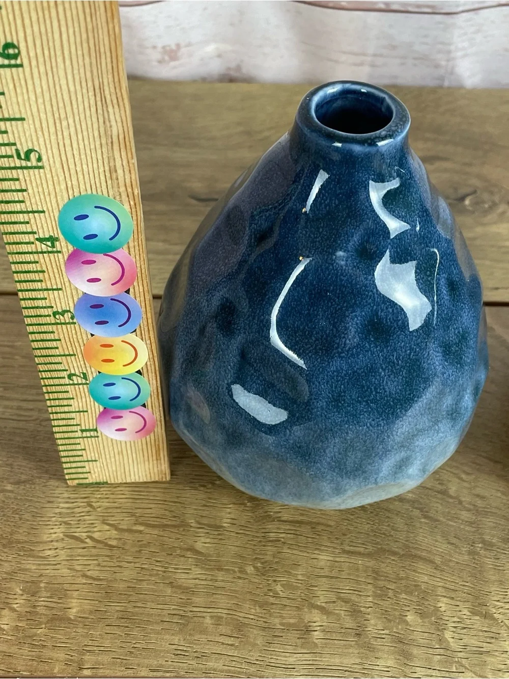 Pier 1 Blue Ombre Dimple Bud Vases Set Of 2 Boho Beachy